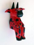 Magnet Kuh sitzend rot - ausgefallene Magnete