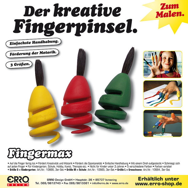 Fingermax Gr. S, 3 Stück sortiert