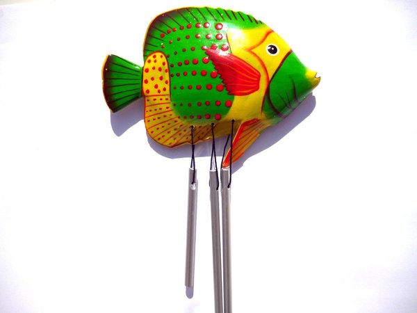 Soundmagnet Fisch gelb grün - magnetischer Tiermagnet