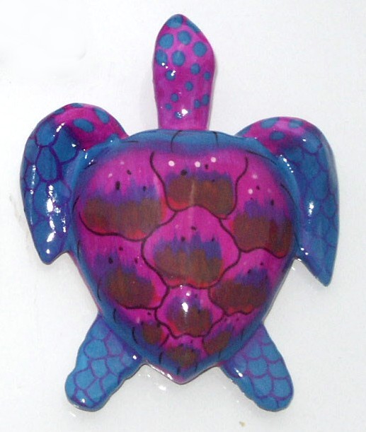 Magnet Schildkröte blau violett - Tiermagnet