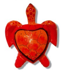 Magnet Schildkröte orange - Tiermagnet