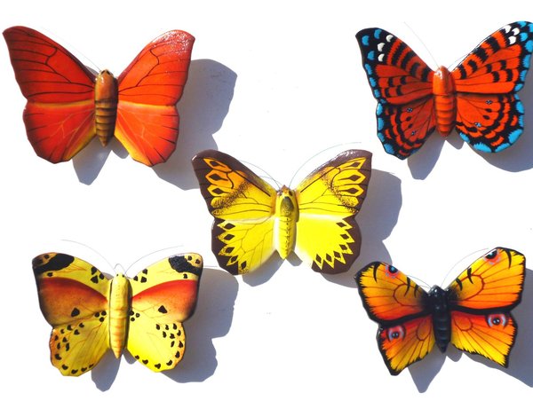 Magnet Schmetterlinge gelb 5er Set A - Magnete