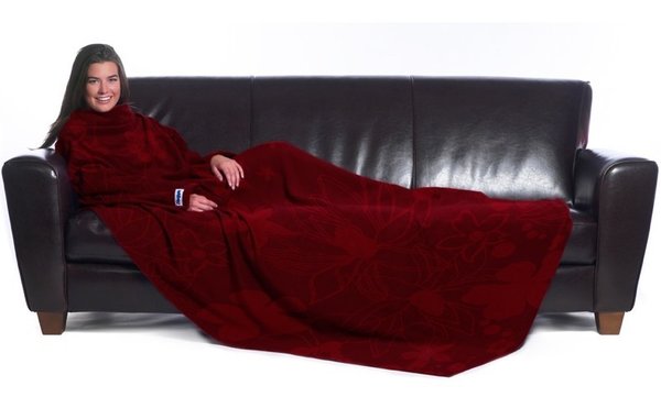 SLANKET - Fleece Decke mit Ärmeln - rot