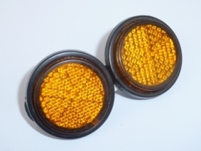 Kinderhaarspange mit runden Reflektoren, orange