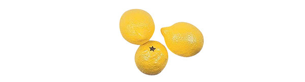 Zitrone ganz hohl 3 Stück