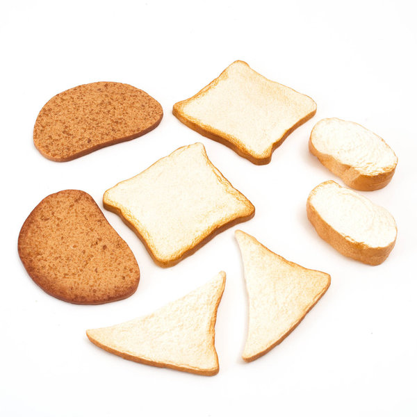8er Set Brotscheiben - Kunststoff Foodmodels