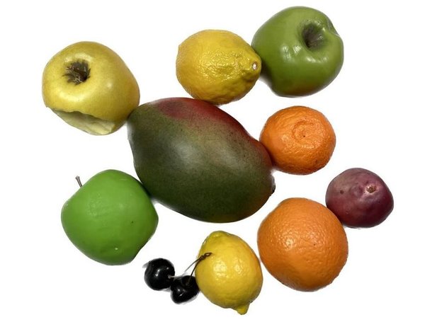 Obst Kunststoffattrappen - Lebensmittel Imitationen im Set