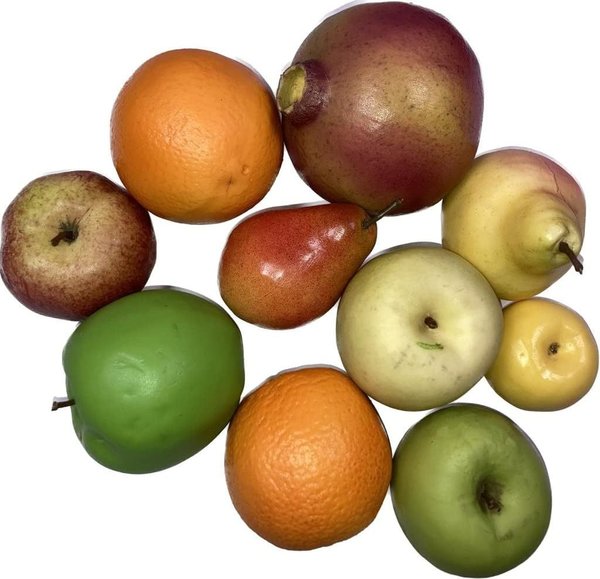 Obst Kunststoffimitationen - Lebensmittel Replikate im Set